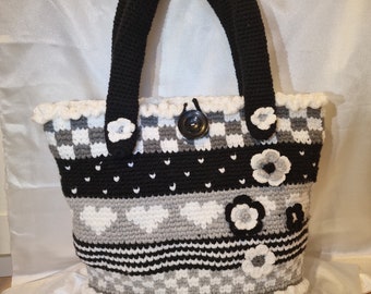 eye-catching shopper, crochet bag