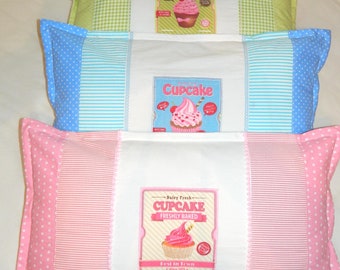 großes pastelliges Muffinkissen,Cupcakes,50x80,