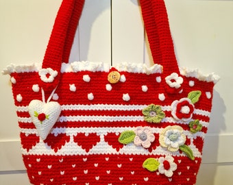 eye-catching shopper, crochet bag