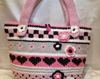 eye-catching shopper, crochet bag