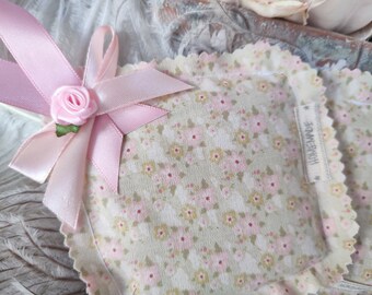 2 sachets lavender pillow scented pillow decorative pillow brocante shabby chic vintage sage green pink