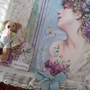 Nostalgic gift idea for ballet lovers picture large collage ballet ballerina brocante shabby handmade unique piece