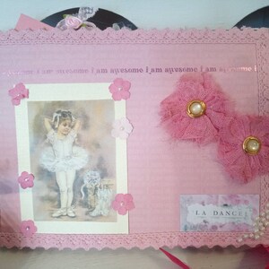 romantisches großes notizbuch Tagebuch Ballett Ballerina shabby brocante Einzelstück Skizzenbuch album
