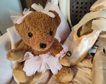 Süsses Bärchen Tutu Teddy als ballerina Teddybär brocante shabby nostalgie Vintage retro ballett tüll