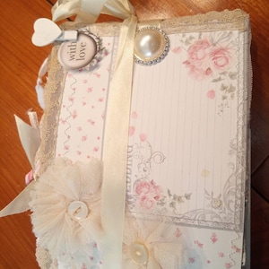 Livro de casamento diário lixo álbum scrapbook brocante peça única para lembranças bilhetes notas cartões livro de casamento