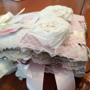 Livro de casamento diário lixo álbum scrapbook brocante peça única para lembranças bilhetes notas cartões etc livro de casamento