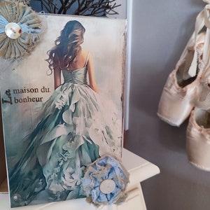 Nostalgisch uniek opbergdoosje van karton brocante shabby chic trouwdoosje aandenkendoosje groentinten