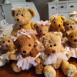 Älteres Zauberhaftes Bärchen Teddy als ballerina Teddybär brocante shabby chic nostalgie ballett Vintage florentinerspitze Bild 9