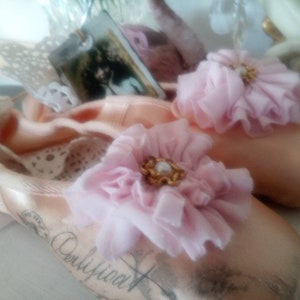 Classic danced ballet pointe shoes as decoration brocante shabby chic ballet shoes