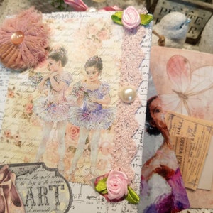 romantisches Adressbuch Telefonbuch kontaktbuch Ballett Ballerina nostalgisch shabby chic brocante Einzelstück dream