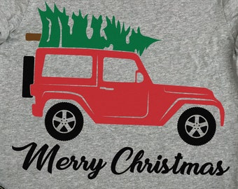 Download Christmas jeep svg | Etsy