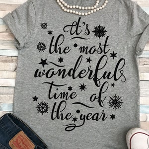 The Most Wonderful Time - digitale quote voor winter t-shirt, tas, muurposter, kaarten maken, home decor, kinderknutsel | SVG, EPS, DXF, png, jpg