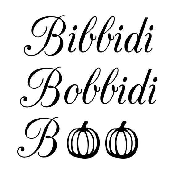 Digital Halloween Quote Bibbidi Bobbidi Boo For T Shirt Etsy