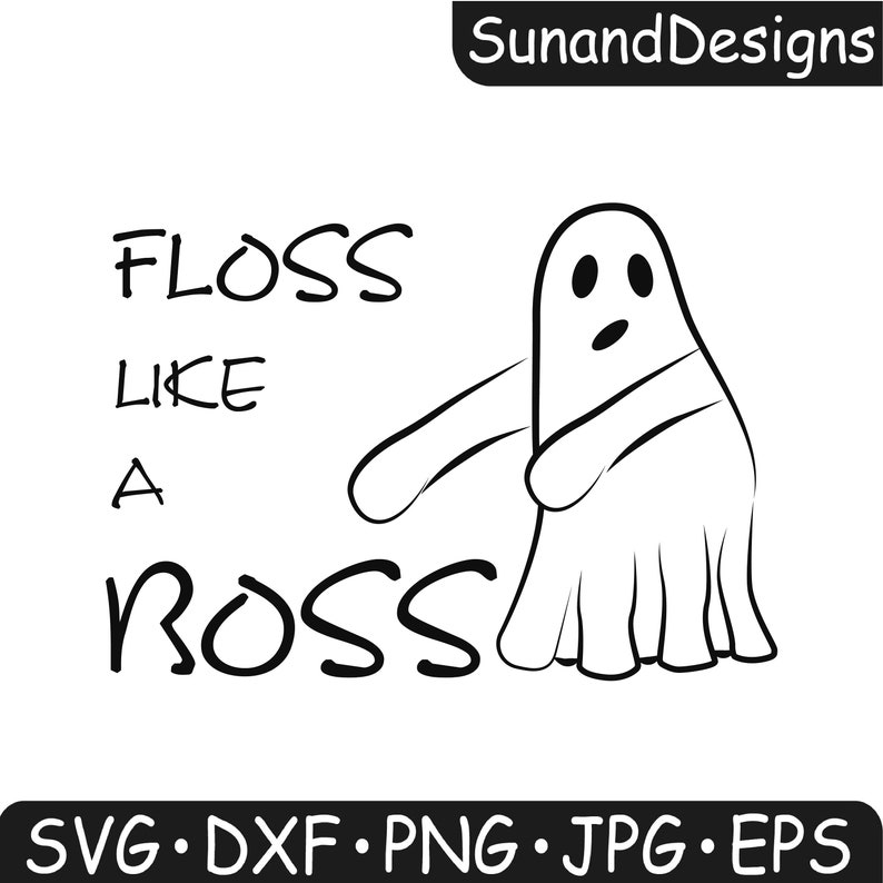 Download Ghost Floss Like A Boss Halloween clipart SVG EPS DXF | Etsy
