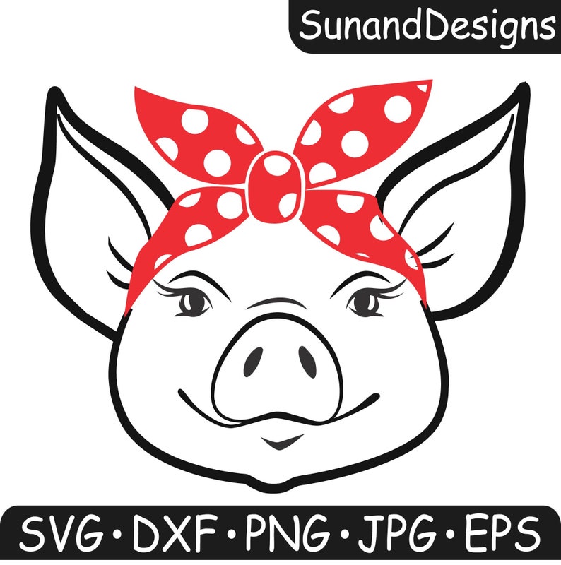 Download Pig Face Svg Pig Face Dxf Pig Clipart Pig Vector Pig Shirt | Etsy