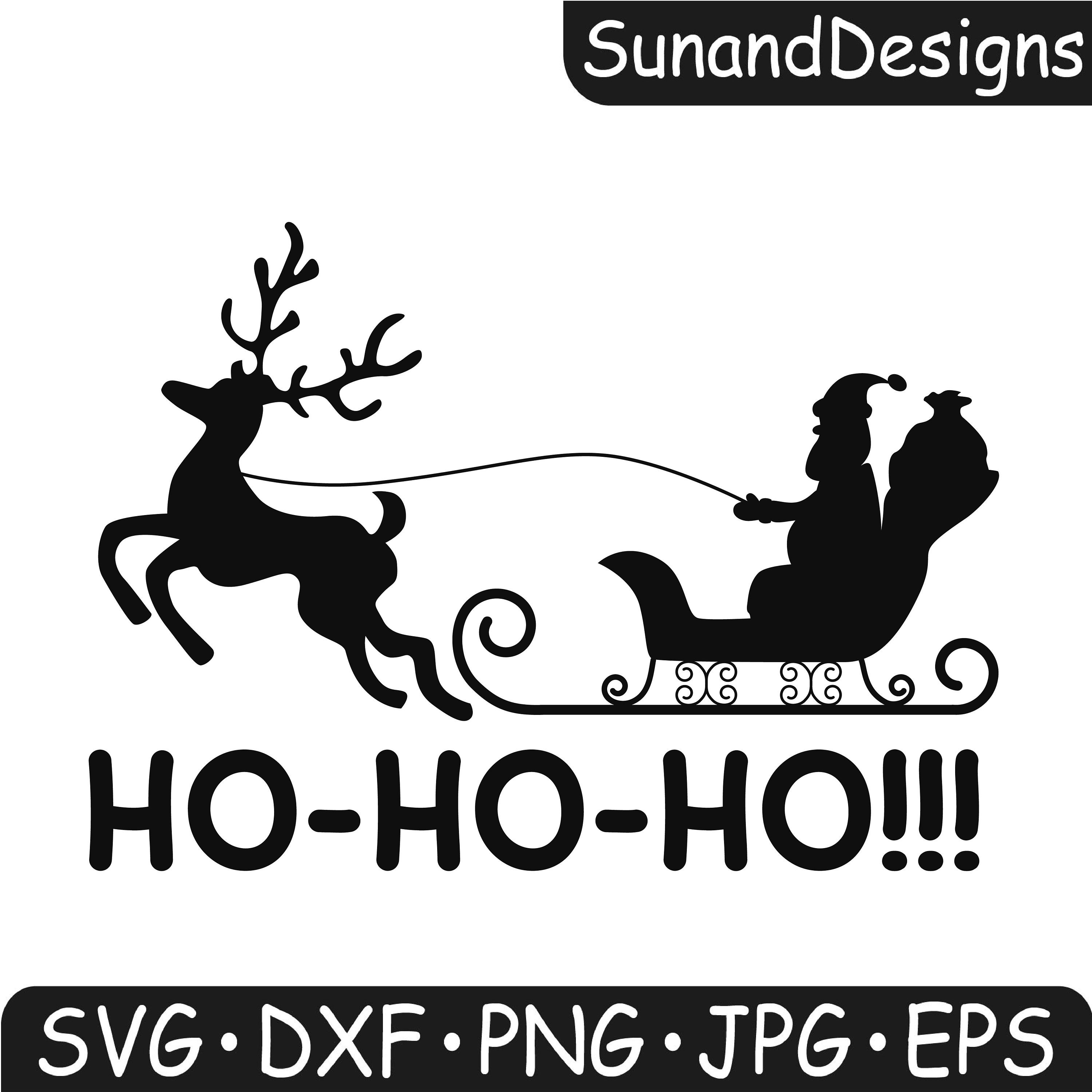 Santa Ho-Ho-Ho instant download SVG EPS DXF png jpg for | Etsy
