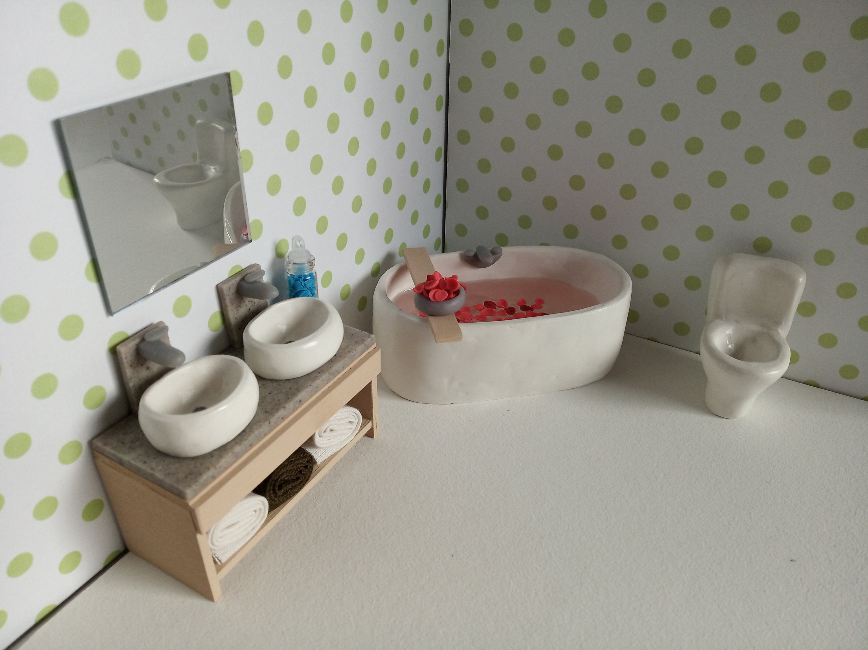 A miniature bathroom set 116 12 with water and Etsy