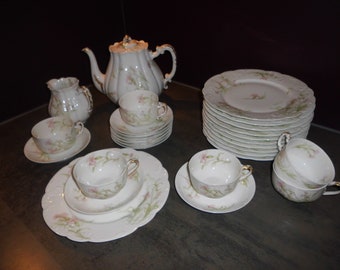 Limoges France Haviland Par Teeservice / Kaffeeservice 6 Personen Jugendstil