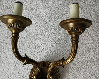 Lampenset, 2 hochwertige Stil Wandlampen 2 armig Bronze