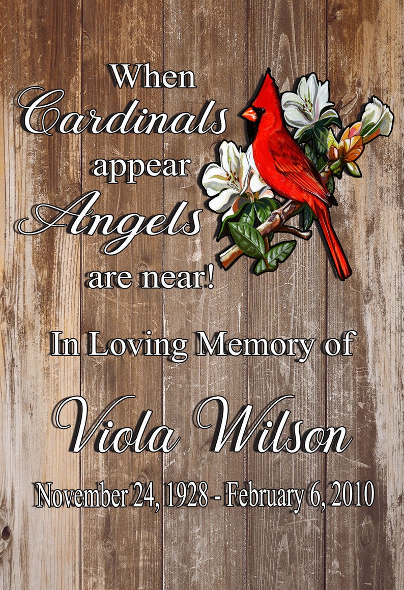 In Loving Memory Cardinal Sublimation Digital File - Etsy