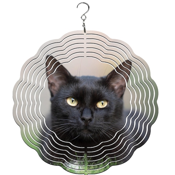 Wind Spinner Black Cat Design | Digital Download | Sublimation | Png | Instant Download | Clipart Sublimation Files