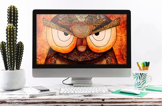 Beautiful Illustrated Desktop Background Mobile Wallpaper Etsy