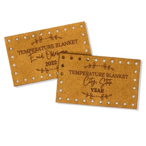 TEMPERATURDECKE (BLUMEN) | 3,00 Zoll x 2,50 Zoll | Kundenspezifische Bestellung Gewebeetikett
