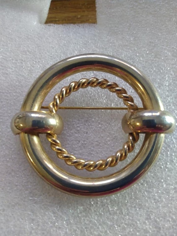 Barclay gold-tone brooch