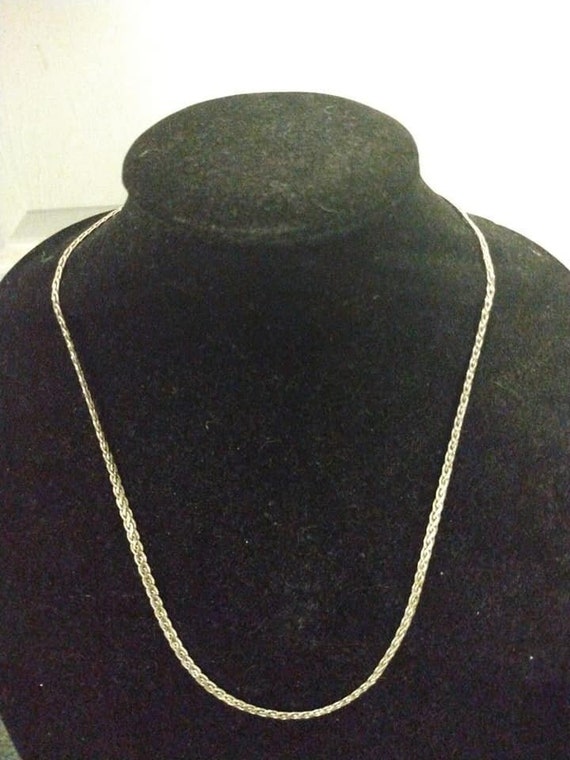 Sterling silver wheat chain necklace