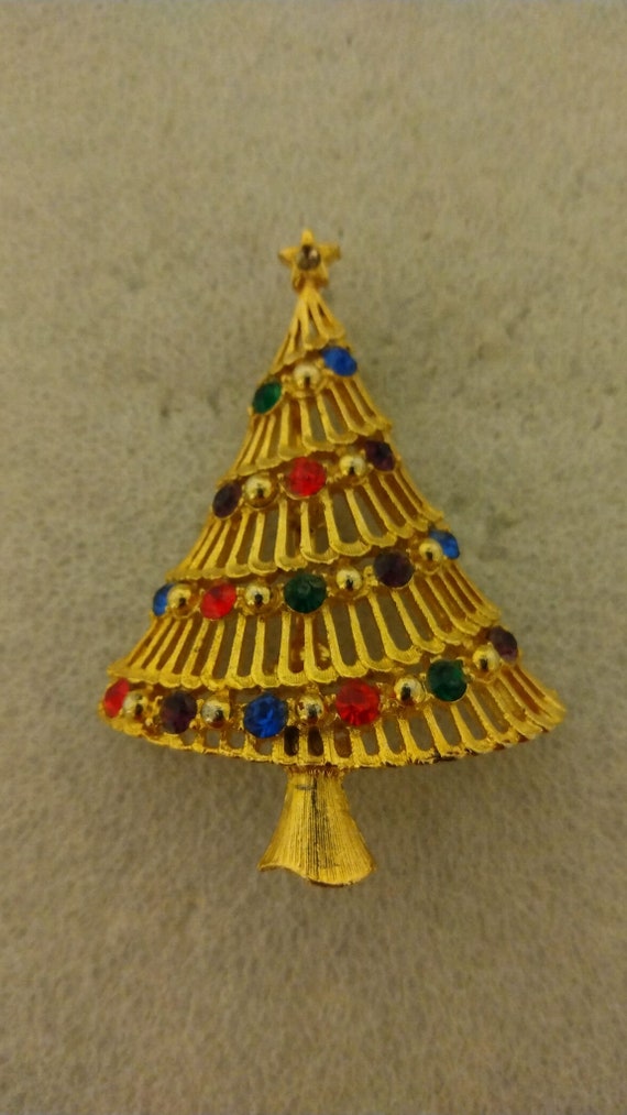 1950s-era JJ (Jonette Jewelry) Christmas Tree bro… - image 2