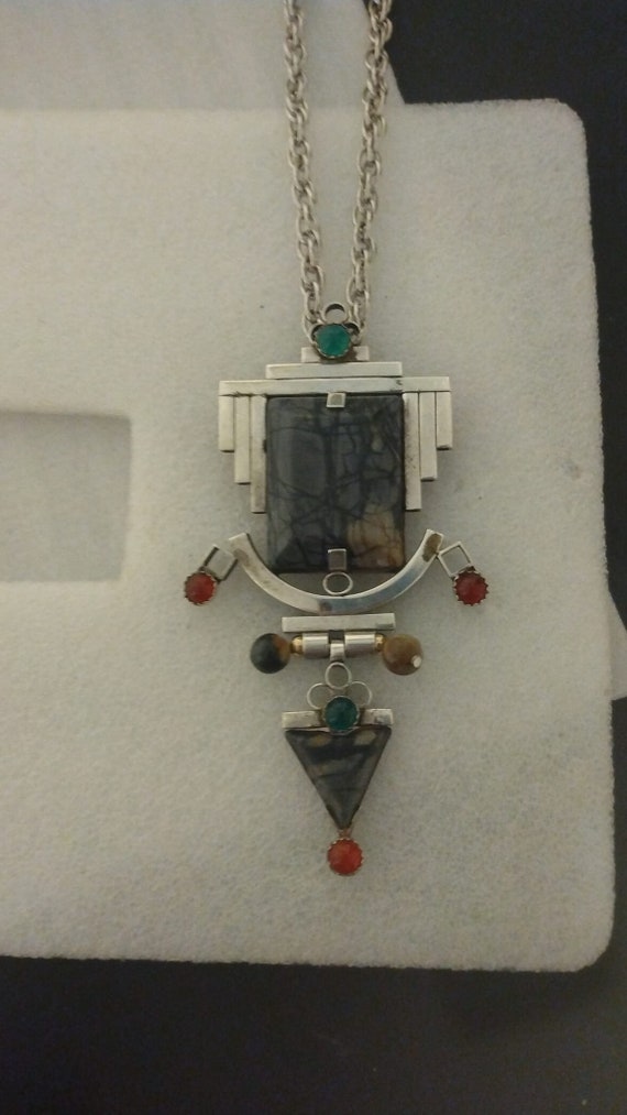 Hand-crafted Tricia's Sterling Picasso jasper mode