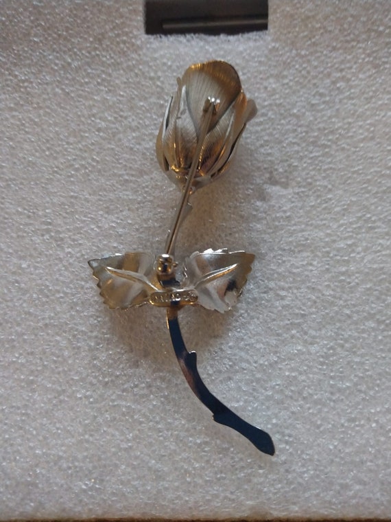 Giovanni 1966 silver-tone Christmas Rose - image 3