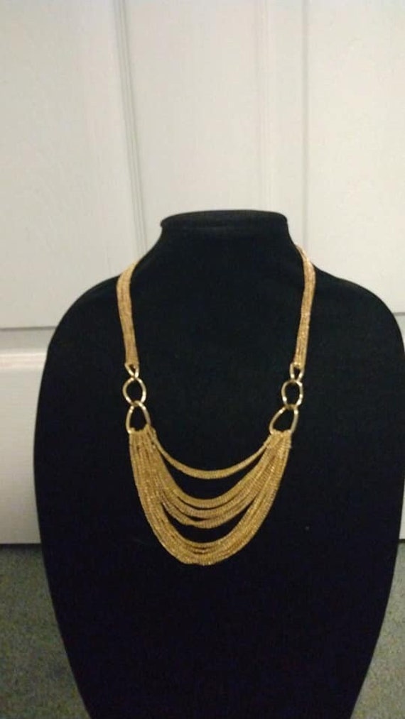 Kate Spade Trifari gold-tone bib necklace - image 1