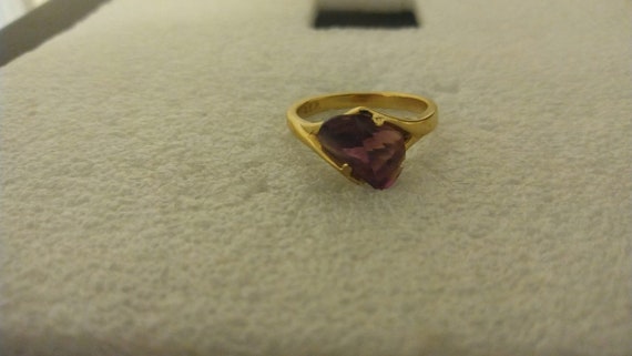 Purple fluorite ring, US Size 9.25 - image 1