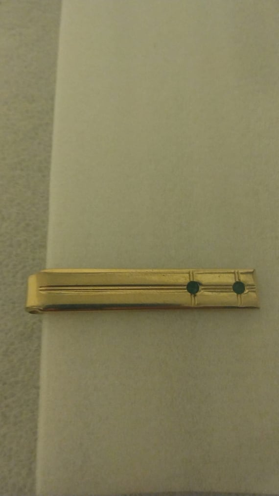 Mid-Century era Shields gold-tone tie clip