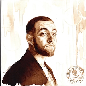 Custom Portrait, coffee art, painted using coffee