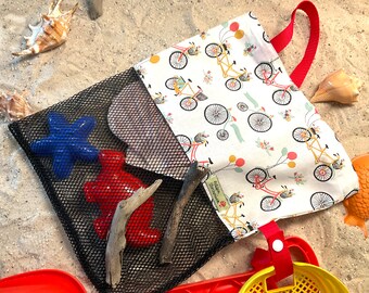 Entdeckertasche, Strandtasche, Sammeltasche, Sandspielzeug, Fräulein Storchenbein