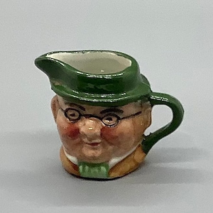 Vintage Artone England Hand Painted Miniature Toby Porcelain Mug Mr Pickwick Creamer