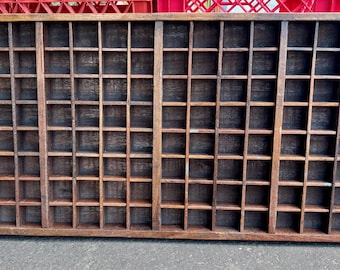 BRAND NEW! Go Home Vintage Printers Block Accent Tray Wood Brown 35” x 16” x 2”
