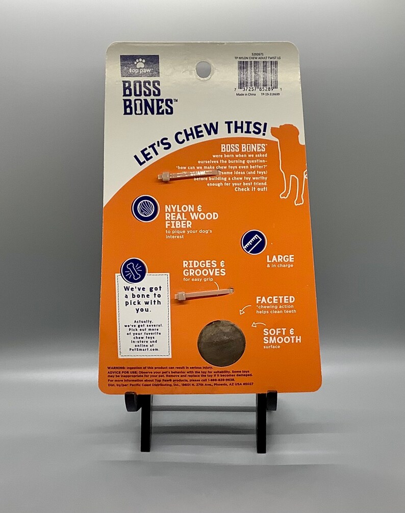 Top Paw Boss Bones Chew Twist Dog Toy Adult Size Moderate Etsy