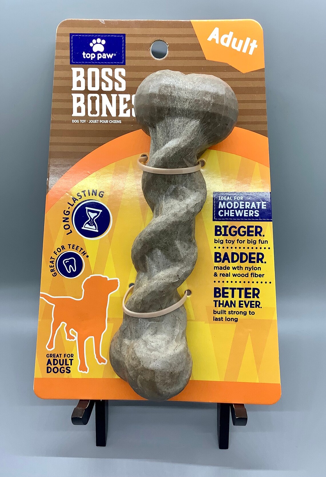 Top Paw Boss Bones Chew Twist Dog Toy Adult Size Moderate Etsy