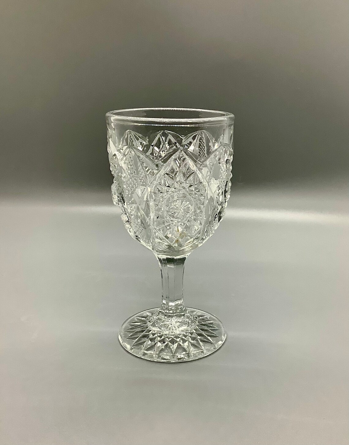 Vintage Stem Cut Crystal Wine Sherry Glasses Set of 2 Cordial Etsy UK