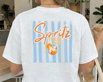 T-shirt Aperol Spritz Femme, T-shirt Spritz Tour 2026, T-shirt Cocktail, T-shirt d'été, T-shirt Enterrement de vie de garçon, T-shirt Voyage entre filles à Majorque