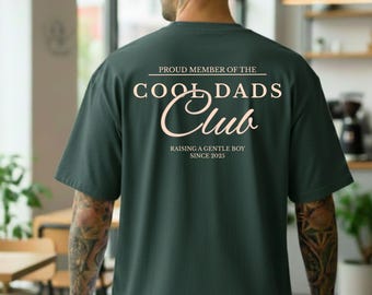 T-shirt Club des Papas Cools - T-shirt personnalisé pour papa - Cadeau d'anniversaire pour le meilleur papa