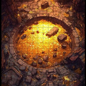 Dragon&#39;s Treasure Battle Map,  DnD Battle Map, D&D, Battlemap, Dungeons and Dragons, 5e, Roll20, Fantasy Grounds, Foundry, VTT, Digital Map
