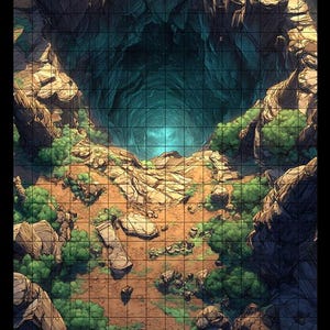 Enter Underdark Map Karte, DnD Karte, D&D, Fantasy Map, Dungeons and Dragons, 5e, Roll20, Fantasy Bases, Gießerei, VTT, Digitale Karte