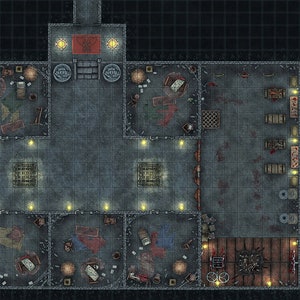 Torture Chamber Battle Map, DnD Battle Map, D&D, Battlemap, Dungeons and Dragons, 5e, Roll20, Fantasy Grounds, Foundry, VTT, Digitale kaart
