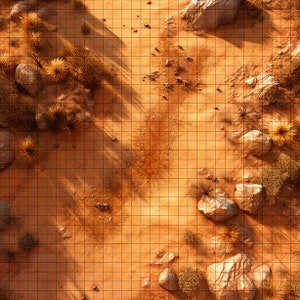 Desert Bones Battle Map, DnD Battle Map, D&D, Battlemap, Dungeons and Dragons, 5e, Roll20, Fantasy Grounds, Foundry, VTT, Digitale kaart