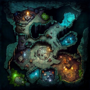 Arcane Study Battle Map, DnD Battle Map, D&D, Battlemap, Dungeons and Dragons, 5e, Roll20, Fantasy Grounds, Foundry, VTT, Digital Map