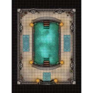 Bath House Battle Map, DnD Battle Map, D&D, Battlemap, Dungeons and Dragons, 5e, Roll20, Fantasy Grounds, Foundry, VTT, Mappa digitale